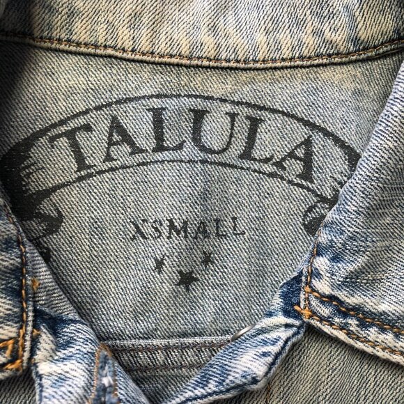 Aritzia Talula Denim Jean Vest Size X-Small - Picture 6 of 12